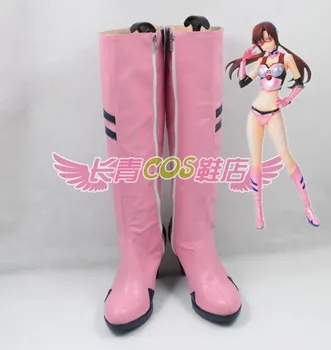 Shin Seiki Evangerion EVA 05 Mari Makinami, Знаменитая Королева расы, обувь для косплея, Розовые высокие сапоги из аниме