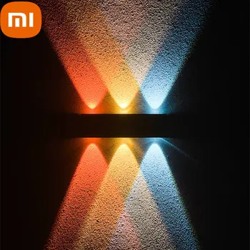 Xiaomi Solar Lamp Наружный Настенный светильник Украшение сада Наружный Водонепроницаемый 6LED Алюминиевый Солнечный Настенный светильник-бра